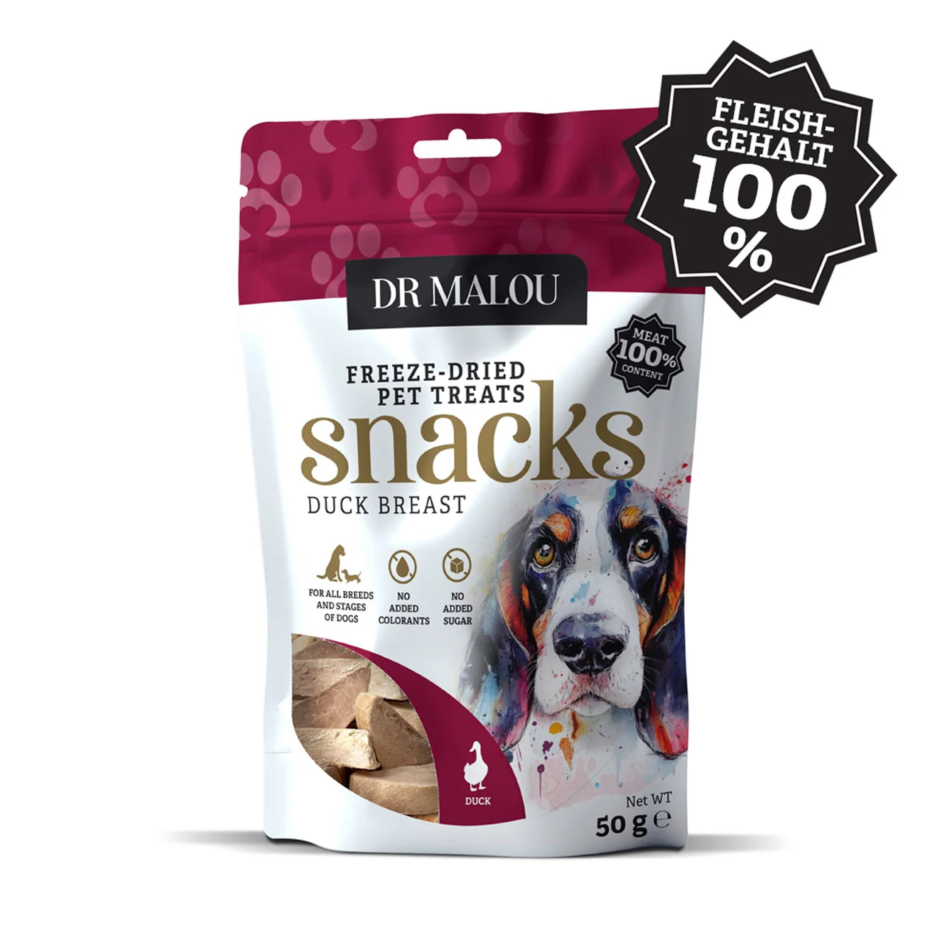 „Dr Malou” anties krūtinėlė - 100 % liofilizuotas šunų užkandis 50g