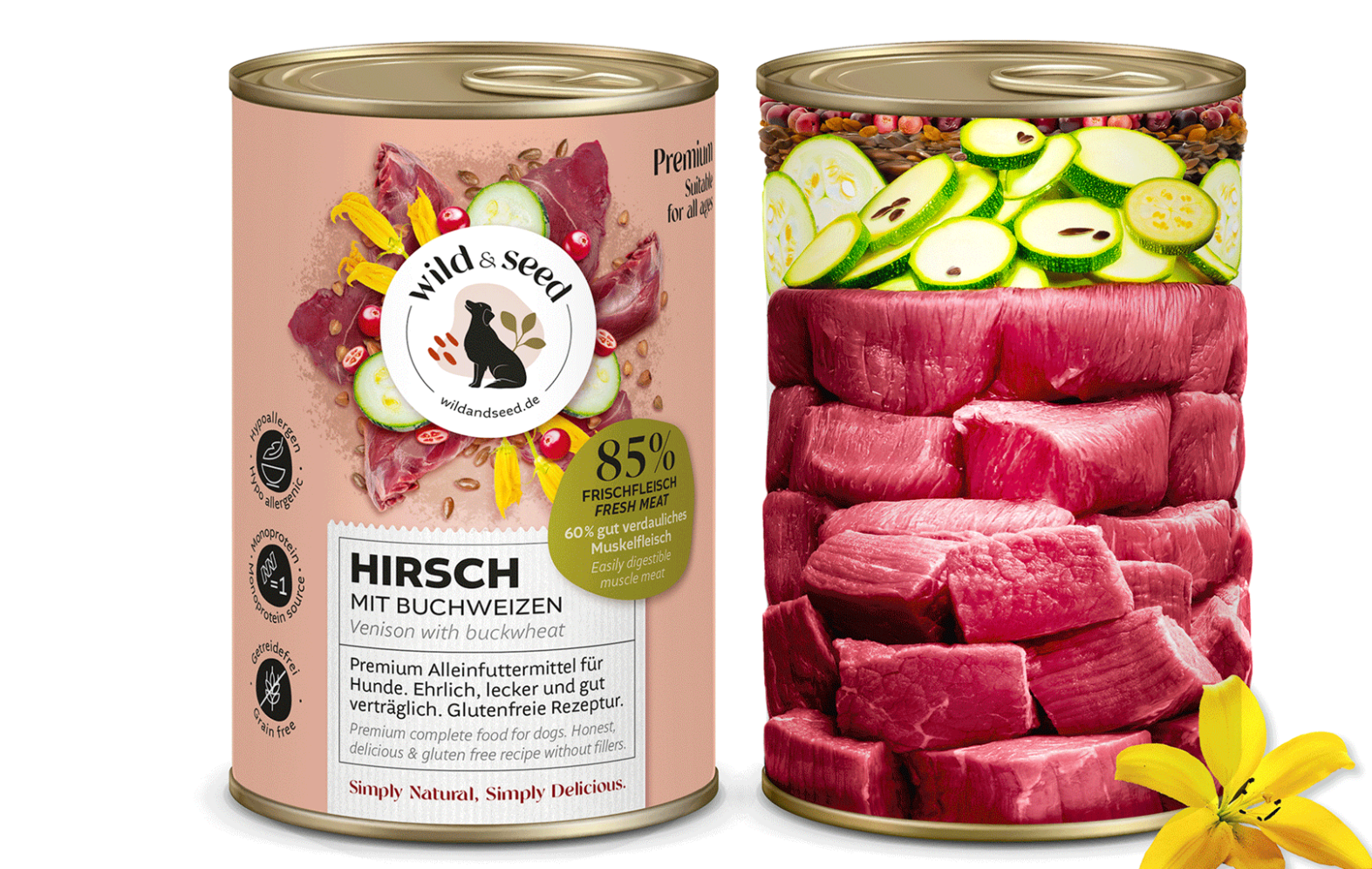 Elniena su grikiais – Premium visavertis ėdalas šunims