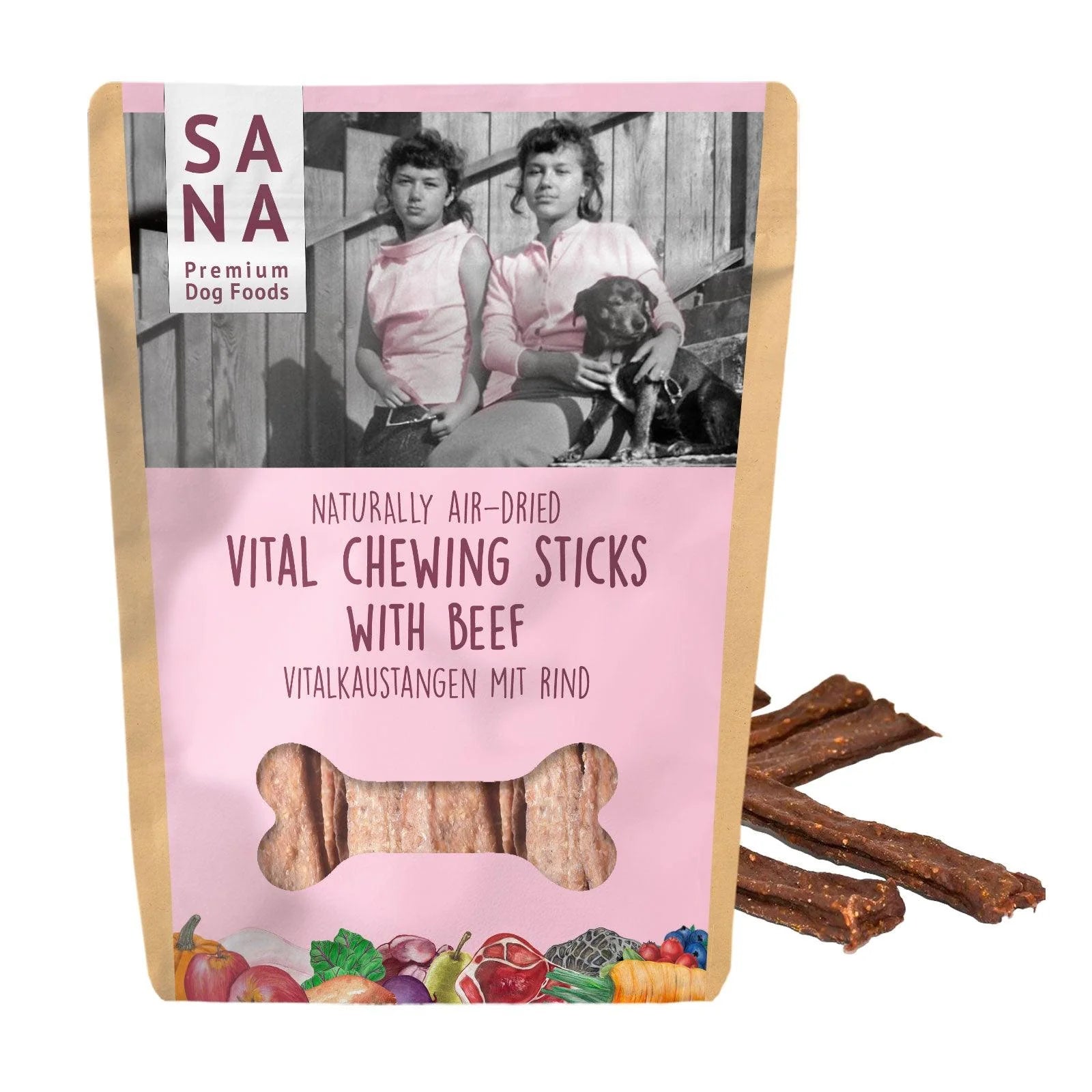 SANA DOG kramtomos lazdelės su jautiena 150g