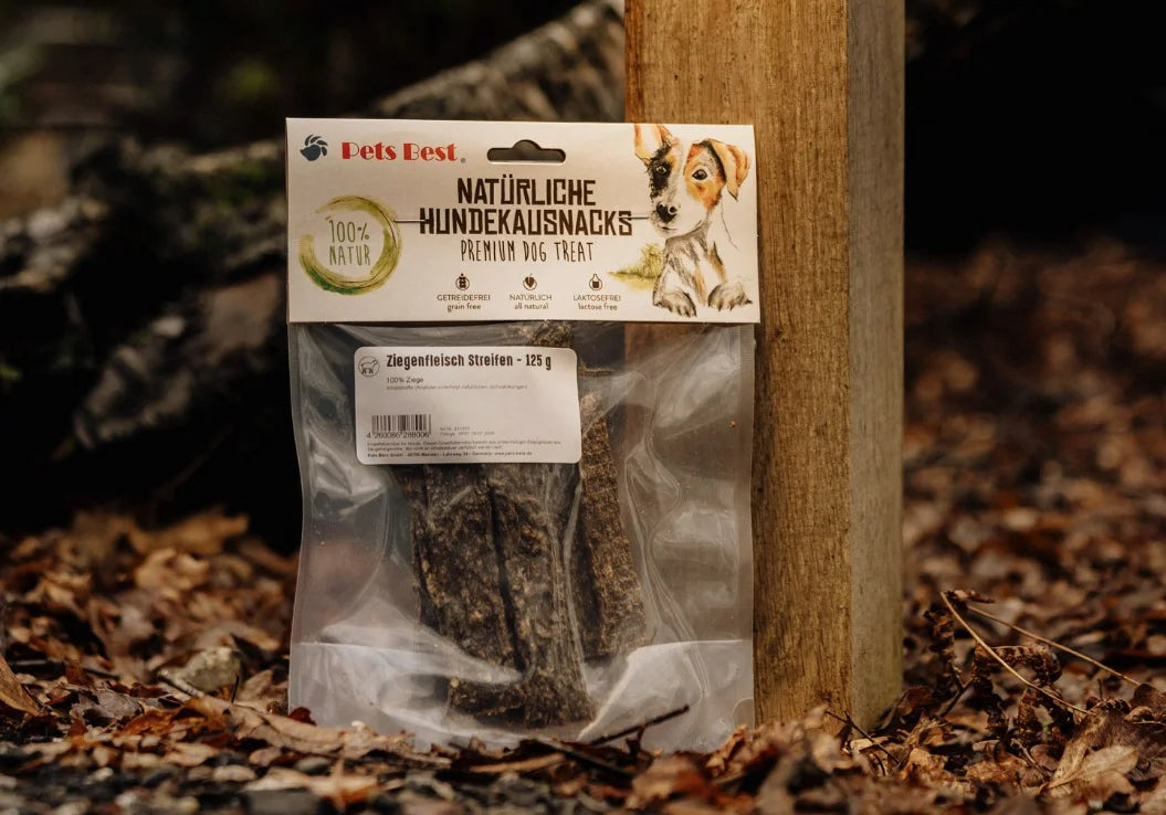 Ožkienos juostelės dresūrai 125g Pets Best